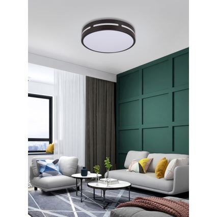 Immax NEO 07152-B50 - Plafón LED regulable NEO LITE PERFECTO LED/48W/230V Wi-Fi Tuya negro + mando a distancia