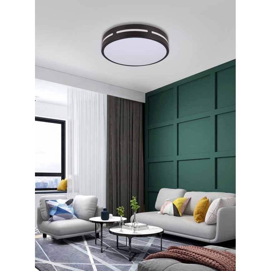 Immax NEO 07152-B50 - Plafón LED regulable NEO LITE PERFECTO LED/48W/230V Wi-Fi Tuya negro + mando a distancia