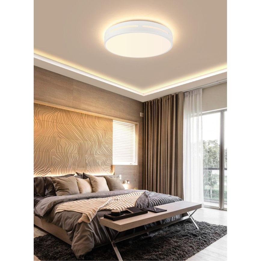 Immax NEO 07153-W40 - Lámpara de techo LED regulable NEO LITE PERFECTO LED/24W/230V Wi-Fi Tuya blanca + mando a distancia