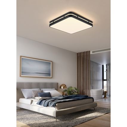 Immax NEO 07154-B30 - Lámpara de techo LED regulable NEO LITE PERFECTO LED/24W/230V Wi-Fi Tuya negra + mando a distancia