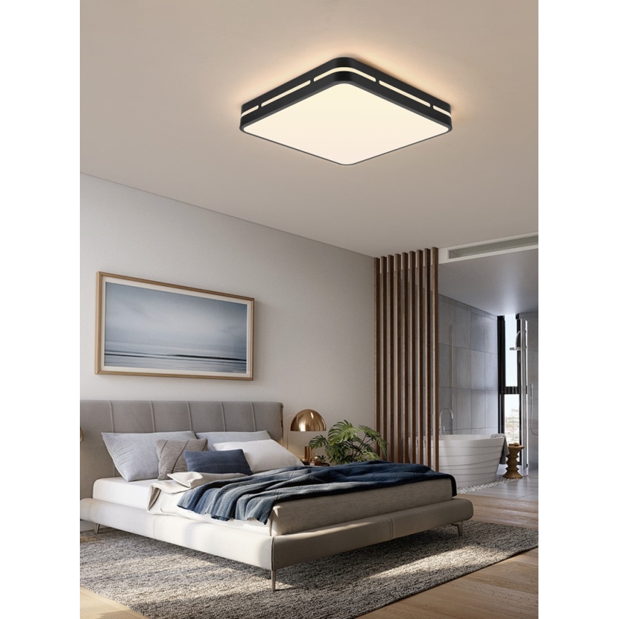 Immax NEO 07154-B42 - Plafón LED regulable NEO LITE PERFECTO LED/48W/230V Wi-Fi Tuya negro + mando a distancia
