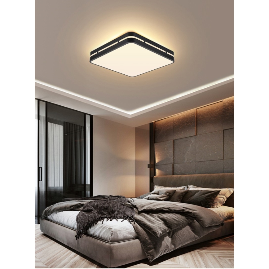 Immax NEO 07154-B42 - Plafón LED regulable NEO LITE PERFECTO LED/48W/230V Wi-Fi Tuya negro + mando a distancia