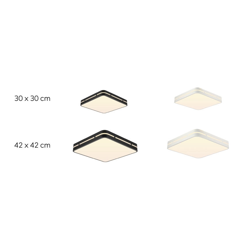 Immax NEO 07154-B42 - Plafón LED regulable NEO LITE PERFECTO LED/48W/230V Wi-Fi Tuya negro + mando a distancia