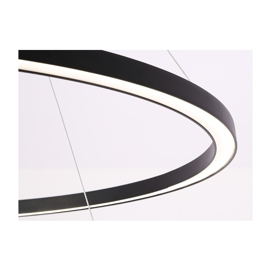 Immax NEO 07158-B80-60 - Lámpara de araña LED regulable FINO LED/93W/230V Tuya negro + mando a distancia