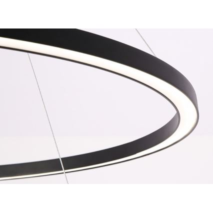 Immax NEO 07158-B80 - Lámpara de araña LED regulable FINO LED/60W/230V Tuya negro + mando a distancia