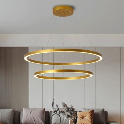 Immax NEO 07159-G80-60 - Lámpara de araña LED regulable FINO LED/93W/230V Tuya dorado + mando a distancia