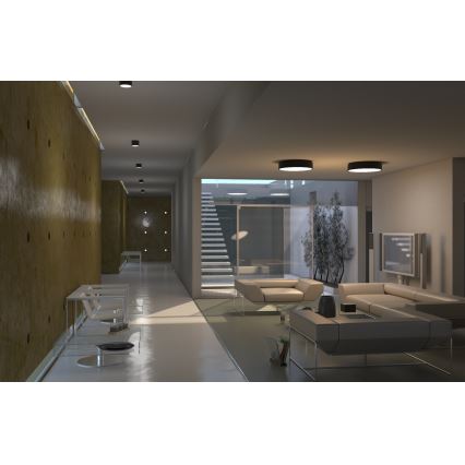 Immax NEO 07202L - Plafón LED regulable RONDATE LED/53W/230V negro Tuya + control remoto