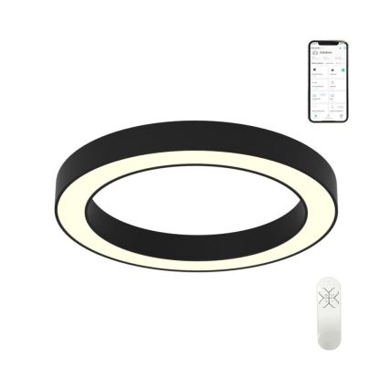 Immax NEO 07210L - Plafón LED regulable PASTEL LED/68W/230V 95 cm negro Tuya + control remoto