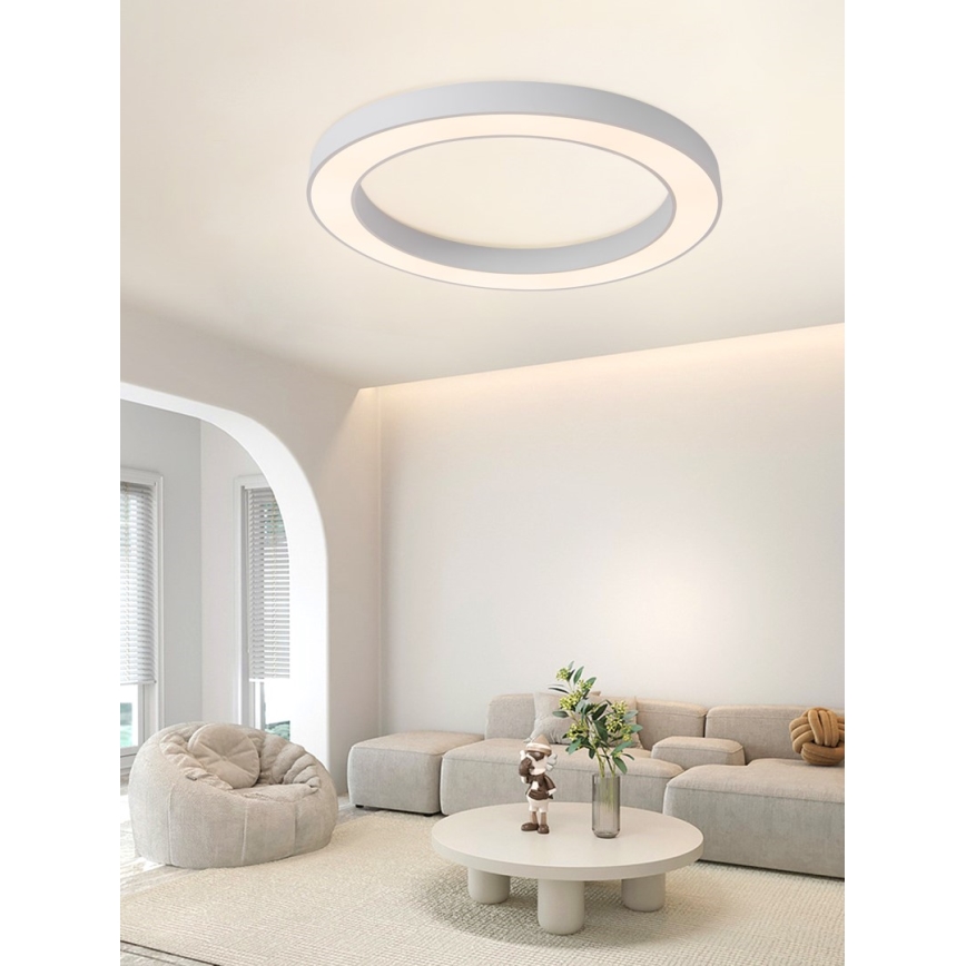 Immax NEO 07213L - Plafón LED regulable PASTEL LED/68W/230V 95 cm blanco Tuya + control remoto