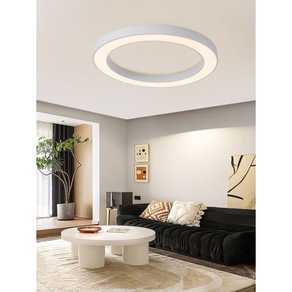 Immax NEO 07213L - Plafón LED regulable PASTEL LED/68W/230V 95 cm blanco Tuya + control remoto