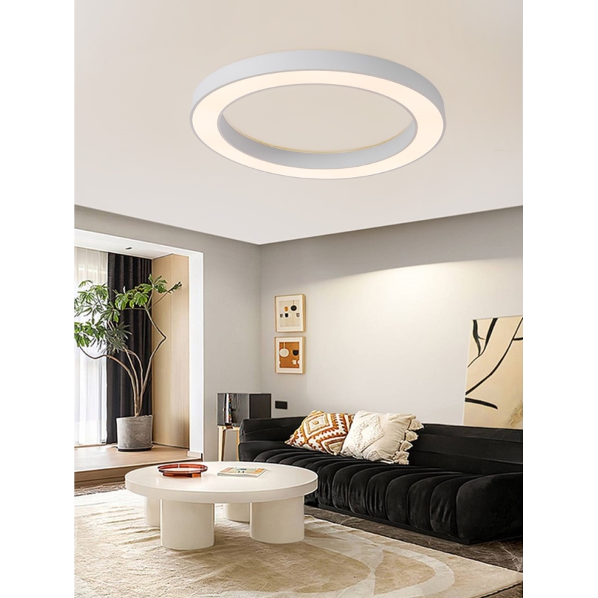 Immax NEO 07213L - Plafón LED regulable PASTEL LED/68W/230V 95 cm blanco Tuya + control remoto