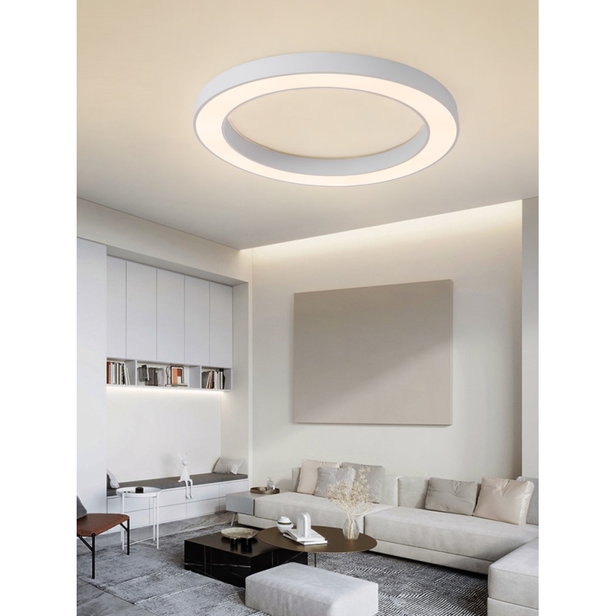 Immax NEO 07213L - Plafón LED regulable PASTEL LED/68W/230V 95 cm blanco Tuya + control remoto