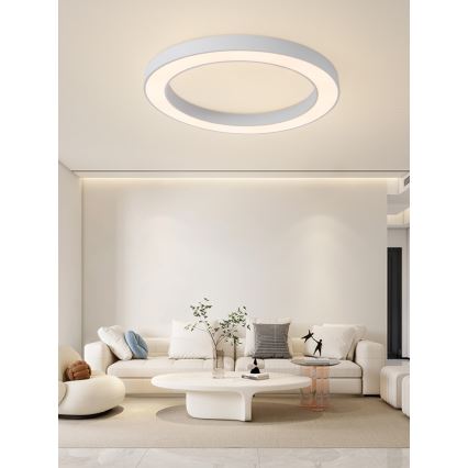 Immax NEO 07213L - Plafón LED regulable PASTEL LED/68W/230V 95 cm blanco Tuya + control remoto