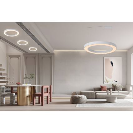 Immax NEO 07213L - Plafón LED regulable PASTEL LED/68W/230V 95 cm blanco Tuya + control remoto