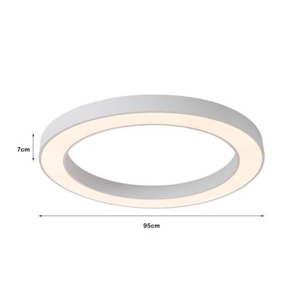 Immax NEO 07213L - Plafón LED regulable PASTEL LED/68W/230V 95 cm blanco Tuya + control remoto