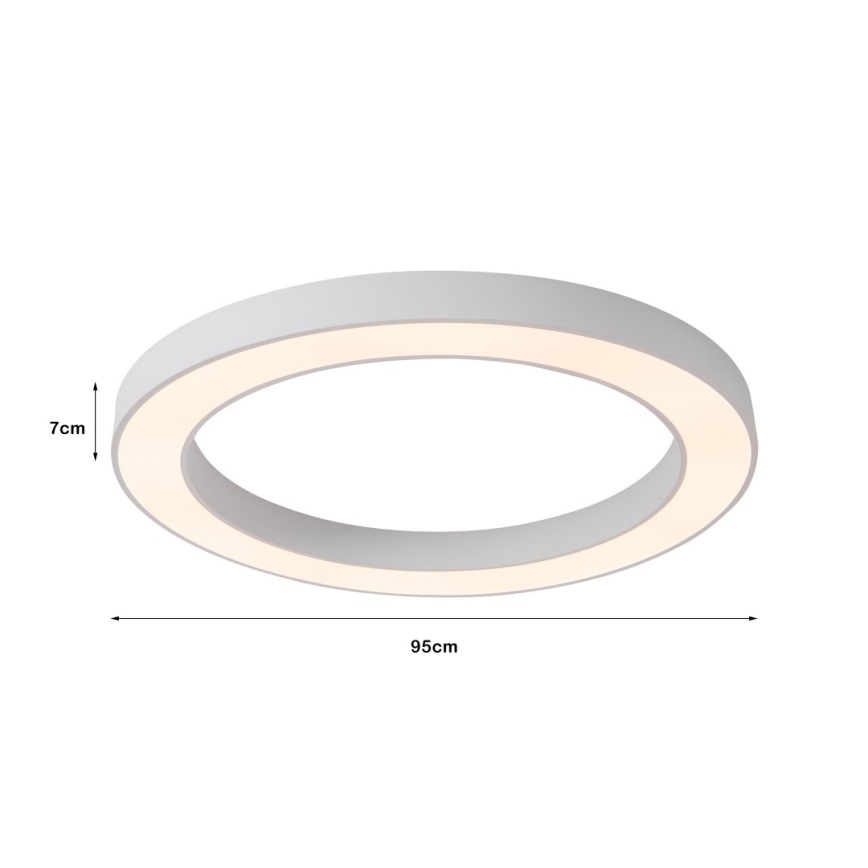 Immax NEO 07213L - Plafón LED regulable PASTEL LED/68W/230V 95 cm blanco Tuya + control remoto