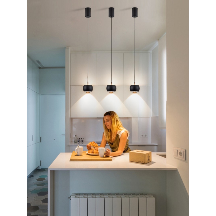 Immax NEO 07219L - Lámpara de araña LED regulable DORMINE LED/6W/230V mate negro Tuya + control remoto