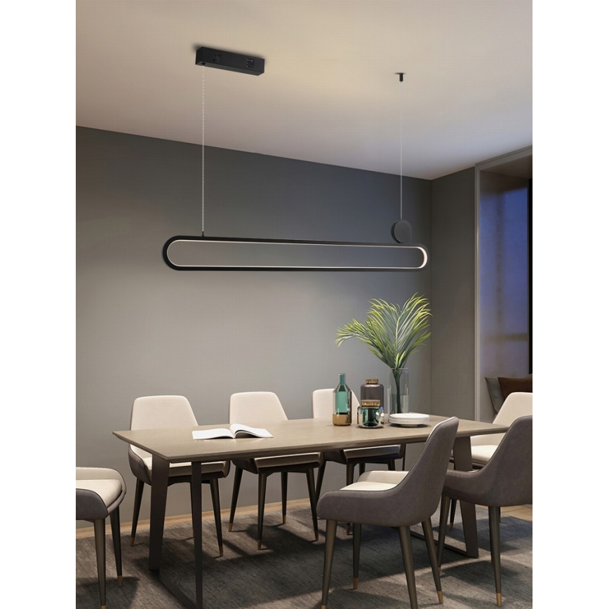 Immax NEO 07231L - Lámpara de araña LED regulable NEO LITE OVALE LED/50W/230V 2700-6500K Wi-Fi Tuya + control remoto