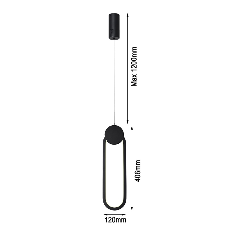 Immax NEO 07232L - Lámpara de araña LED regulable NEO LITE OVALE LED/22W/230V 2700-6500K Wi-Fi Tuya + control remoto