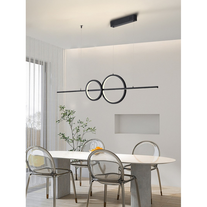 Immax NEO 07236L - Lámpara de araña LED regulable NEO LITE RONDAS LED/56W/230V Tuya Wi-Fi 2700-6500K + control remoto
