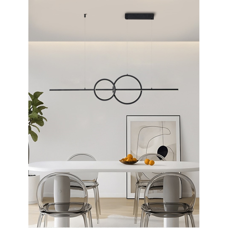 Immax NEO 07236L - Lámpara de araña LED regulable NEO LITE RONDAS LED/56W/230V Tuya Wi-Fi 2700-6500K + control remoto