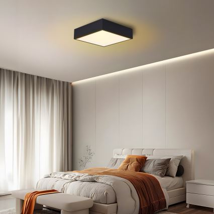 Immax NEO 07237L - Plafón LED regulable CANTO LED/22W/230V negro Tuya + mando a distancia