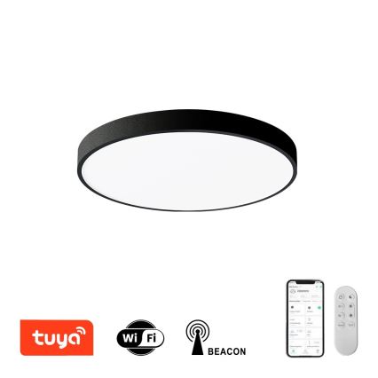 Immax NEO 07248L - Plafón LED regulable NEO LITE SEMPLICI LED/36W/230V 3000-6000K Wi-Fi Tuya negro + control remoto