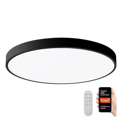 Immax NEO 07249L - Plafón LED regulable NEO LITE SEMPLICI LED/48W/230V 3000-6000K Wi-Fi Tuya negro + control remoto