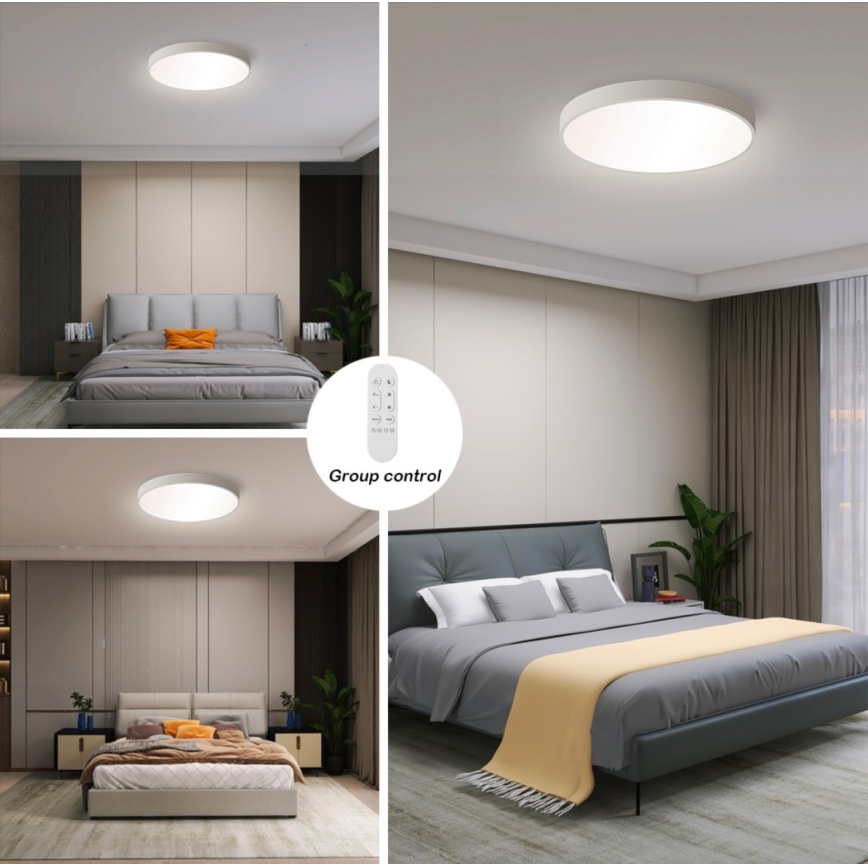 Immax NEO 07251L - Plafón LED regulable NEO LITE SEMPLICI LED/36W/230V 3000-6000K Wi-Fi Tuya blanco + control remoto