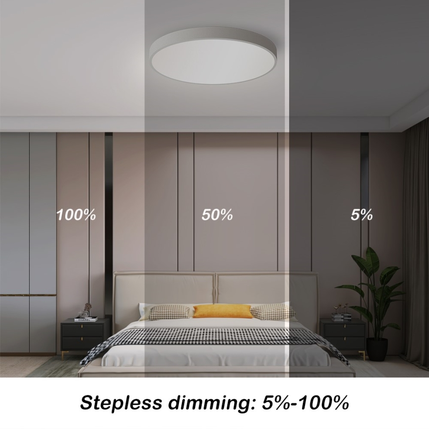 Immax NEO 07251L - Plafón LED regulable NEO LITE SEMPLICI LED/36W/230V 3000-6000K Wi-Fi Tuya blanco + control remoto