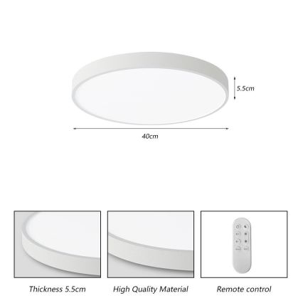 Immax NEO 07251L - Plafón LED regulable NEO LITE SEMPLICI LED/36W/230V 3000-6000K Wi-Fi Tuya blanco + control remoto