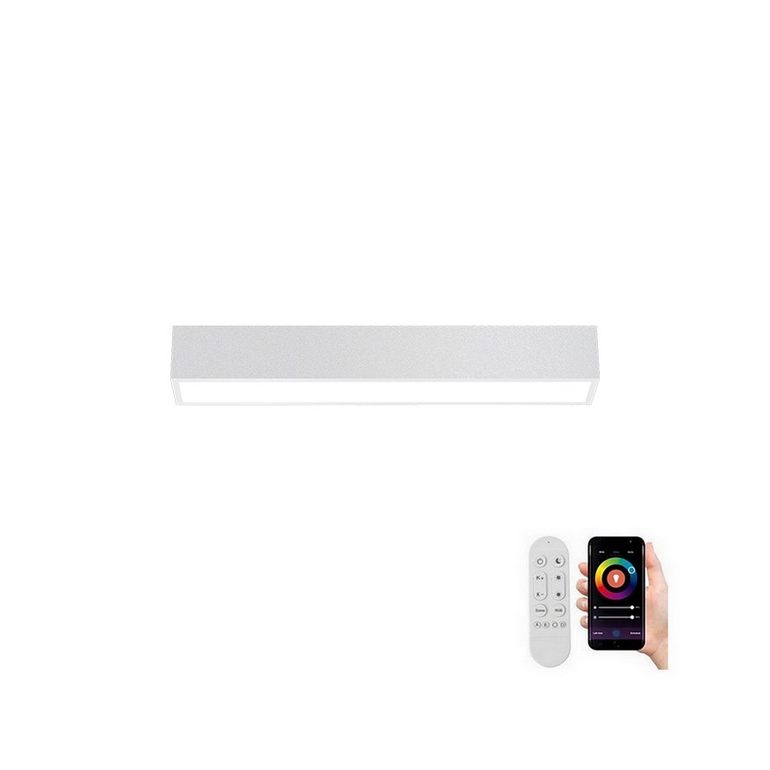 Immax NEO 07257L - Plafón LED regulable NEO LITE LUNGO LED/20W/230V 3000-6000K Wi-Fi Tuya blanco + control remoto