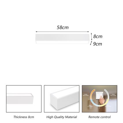 Immax NEO 07257L - Plafón LED regulable NEO LITE LUNGO LED/20W/230V 3000-6000K Wi-Fi Tuya blanco + control remoto
