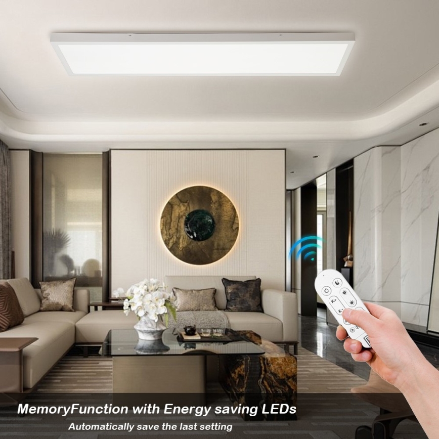 Immax NEO 07276L - Luz de techo LED regulable para baño NEO LITE FRAME LED/50W/230V IP44 Wi-Fi Tuya + control remoto blanco