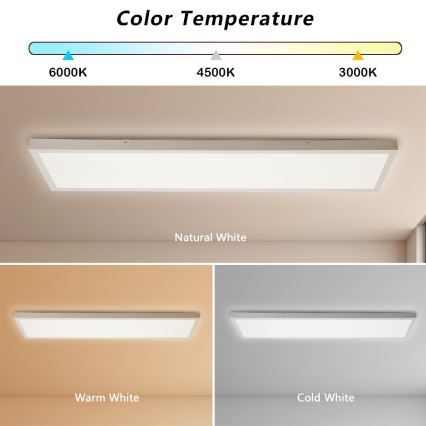 Immax NEO 07276L - Luz de techo LED regulable para baño NEO LITE FRAME LED/50W/230V IP44 Wi-Fi Tuya + control remoto blanco