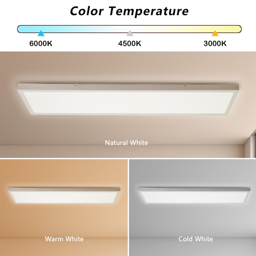 Immax NEO 07276L - Luz de techo LED regulable para baño NEO LITE FRAME LED/50W/230V IP44 Wi-Fi Tuya + control remoto blanco