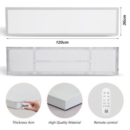 Immax NEO 07276L - Luz de techo LED regulable para baño NEO LITE FRAME LED/50W/230V IP44 Wi-Fi Tuya + control remoto blanco