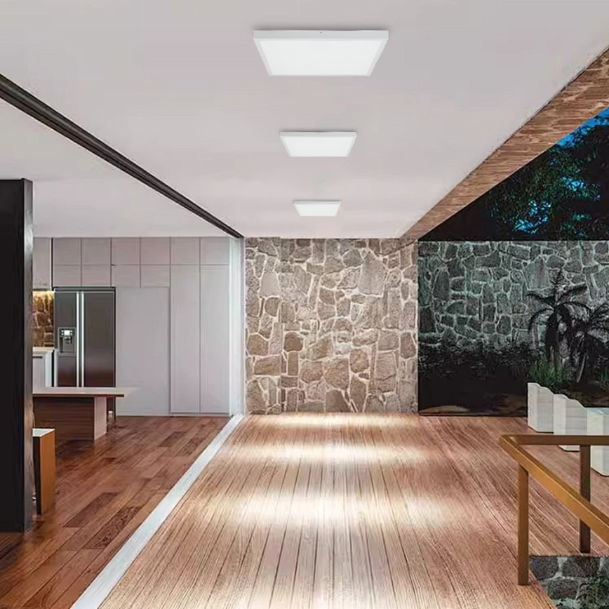Immax NEO 07277L - Luz de techo LED regulable para baño NEO LITE FRAME LED/50W/230V IP44 Wi-Fi Tuya +remote mando blanco