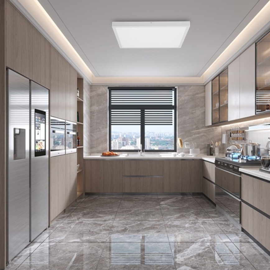 Immax NEO 07277L - Luz de techo LED regulable para baño NEO LITE FRAME LED/50W/230V IP44 Wi-Fi Tuya +remote mando blanco