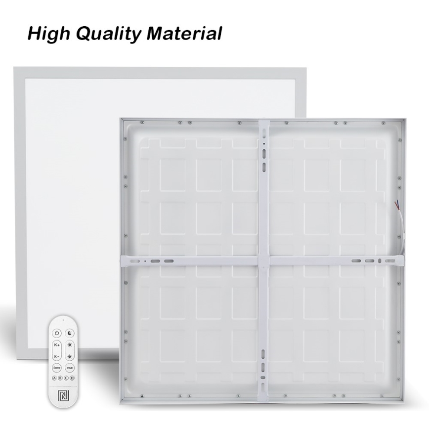 Immax NEO 07277L - Luz de techo LED regulable para baño NEO LITE FRAME LED/50W/230V IP44 Wi-Fi Tuya +remote mando blanco