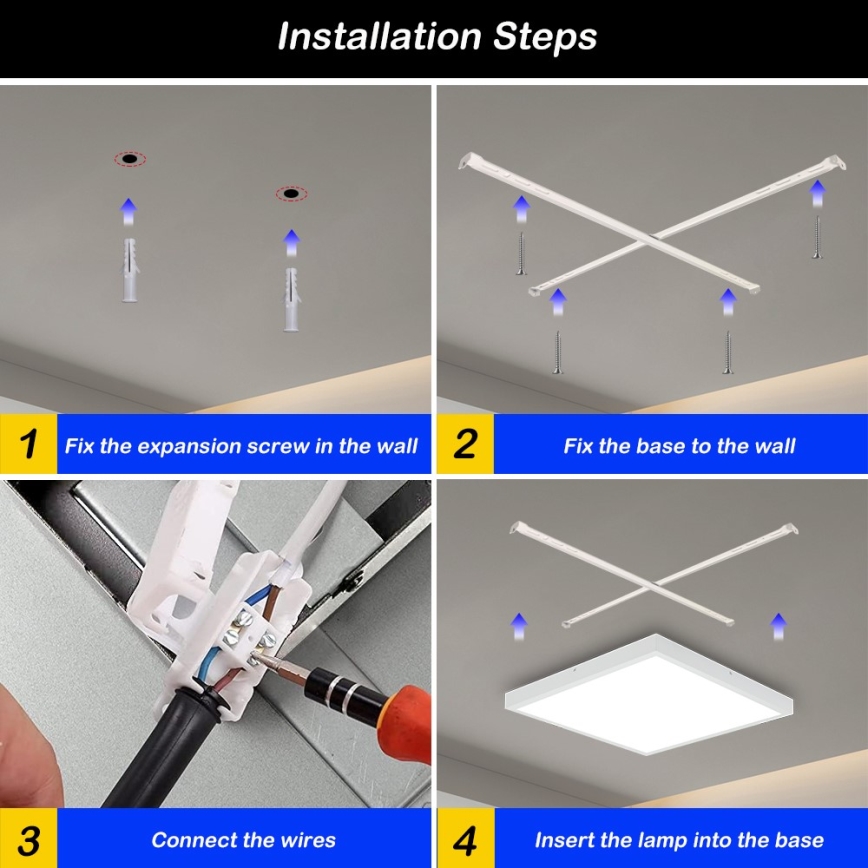 Immax NEO 07277L - Luz de techo LED regulable para baño NEO LITE FRAME LED/50W/230V IP44 Wi-Fi Tuya +remote mando blanco