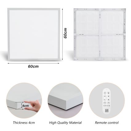 Immax NEO 07277L - Luz de techo LED regulable para baño NEO LITE FRAME LED/50W/230V IP44 Wi-Fi Tuya +remote mando blanco