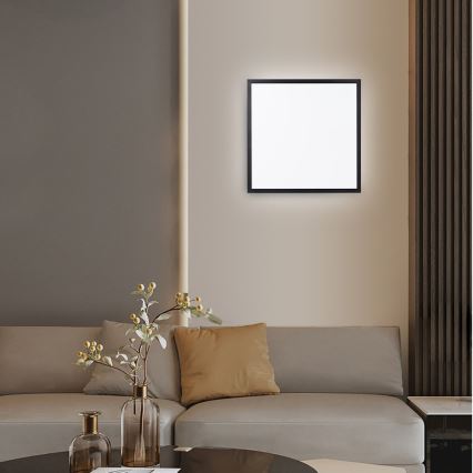 Immax NEO 07279L - Luz de techo LED regulable para baño NEO LITE FRAME LED/50W/230V IP44 Wi-Fi Tuya + control remoto negro