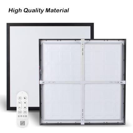 Immax NEO 07279L - Luz de techo LED regulable para baño NEO LITE FRAME LED/50W/230V IP44 Wi-Fi Tuya + control remoto negro