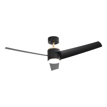 Immax NEO 07280L - Ventilador de techo LED regulable BEAUTY LED/18W/230V Wi-Fi Tuya negro + control remoto