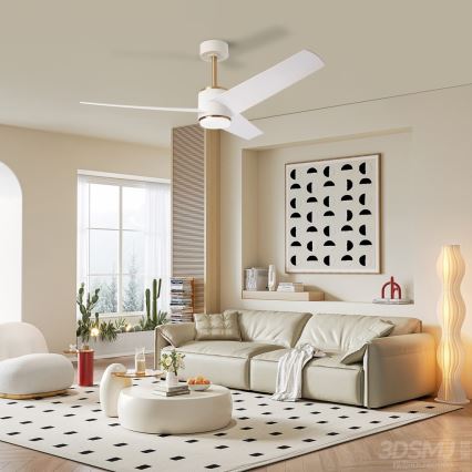 Immax NEO 07281L - Ventilador de techo LED+CCT regulable BEAUTY LED/18W/230V 3000/4000/6000K Wi-Fi Tuya + mando a distancia