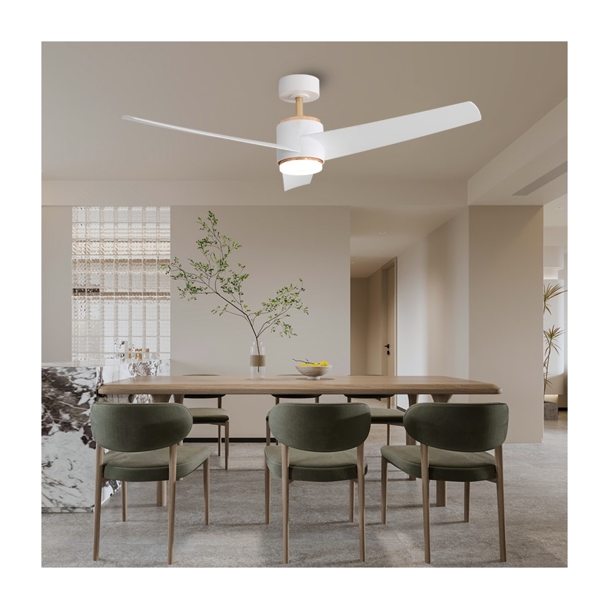 Immax NEO 07281L - Ventilador de techo LED+CCT regulable BEAUTY LED/18W/230V 3000/4000/6000K Wi-Fi Tuya + mando a distancia