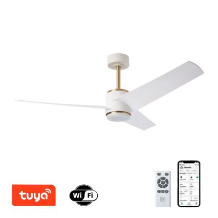 Immax NEO 07281L - Ventilador de techo LED+CCT regulable BEAUTY LED/18W/230V 3000/4000/6000K Wi-Fi Tuya + mando a distancia