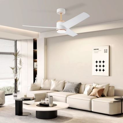 Immax NEO 07281L - Ventilador de techo regulable LED+CCT BEAUTY LED/18W/230V 3000/4000/6000K Wi-Fi Tuya Ø 132 cm + mando a distancia