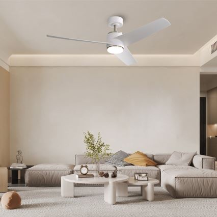 Immax NEO 07282L - LED+CCT Ventilador de techo regulable BEAUTY LED/18W/230V 3000/4000/6000K Wi-Fi Tuya diámetro 132 cm + mando a distancia